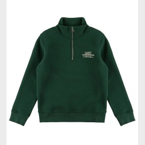 GANT Sweatshirt - graphic - Half Zip - Tartan Green