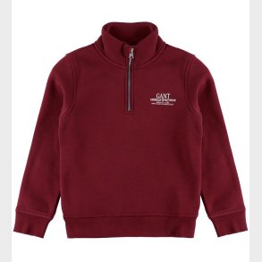 GANT Sweatshirt - Graphic - Half Zip - Plumped Red