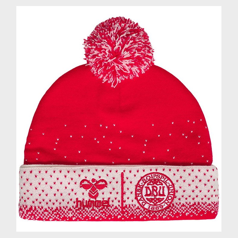 Hummel Hue - Strik - Kids - hmlDBU Fan Xmas Beanie - Tango Red