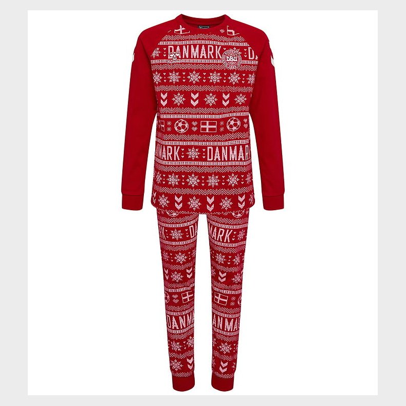 Hummel Nattj - hmlDBU Fan XMAS Pyjamas - Tango Red