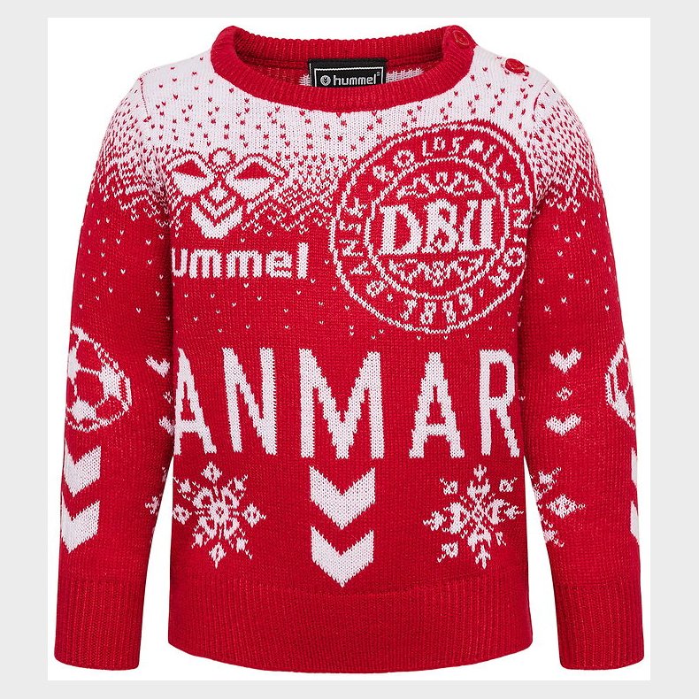 Hummel Bluse - Strik - hmlDBU Fan XMAS - Tango Red