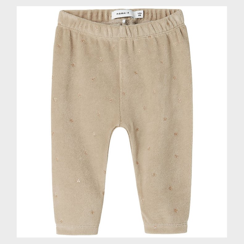Name it Leggings - Velour - NbfNorah - Island Fossil
