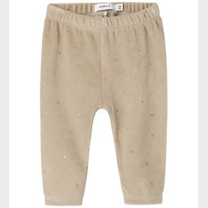 Name it Leggings - Velour - NbfNorah - Island Fossil