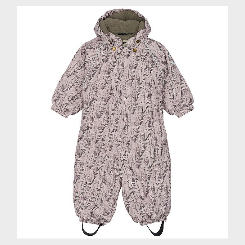 Mikk-Line Flyverdragt - AOP Floral - Cloud Gray