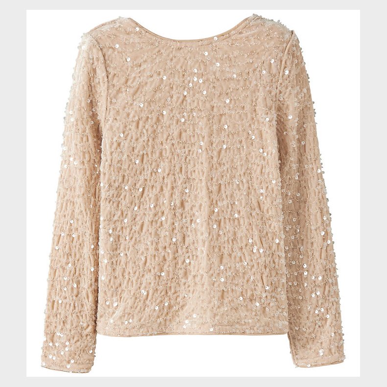 Name It Bluse - NkfRusitta - Jet Stream/Black Bow m. Palietter