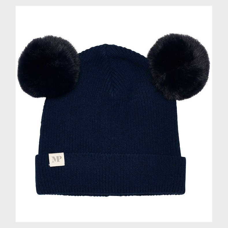 MP Hue m. Kvast - Uld - Dark Denim Melange