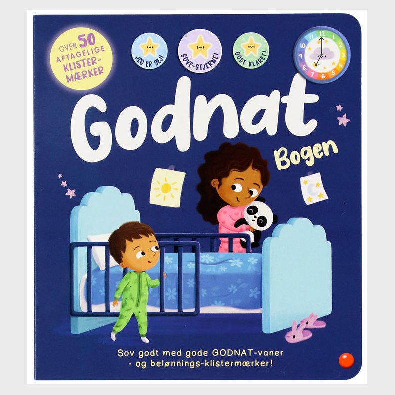 Forlaget Bolden Billedbog - Godnat Bog - Over 50 Aftagelige Klis