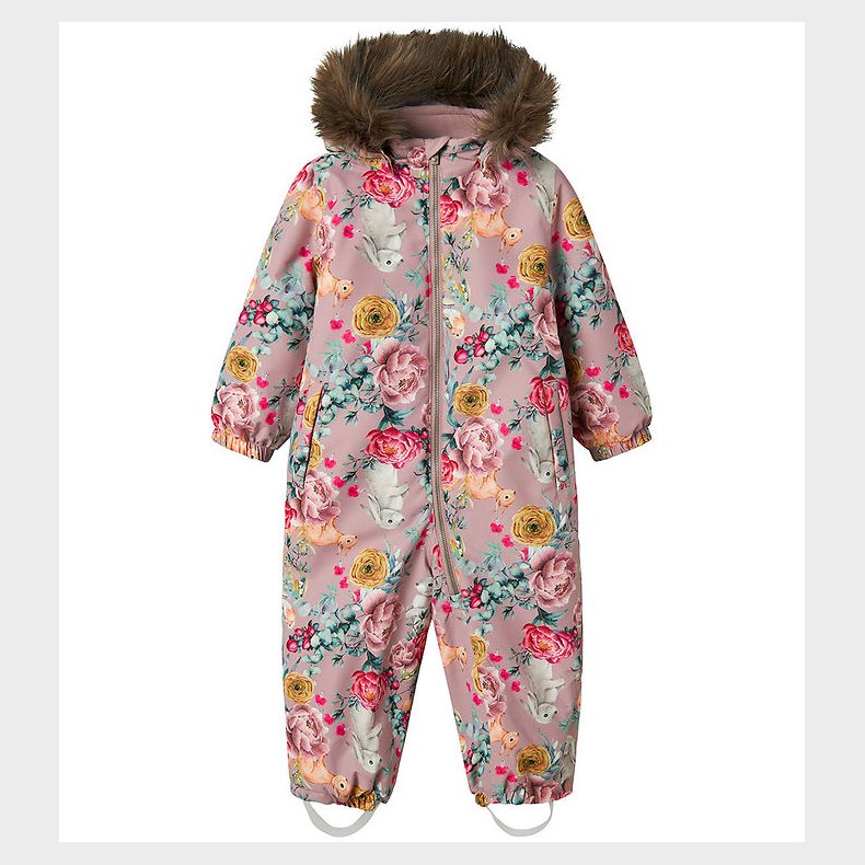 Name It Flyverdragt - NmfSnow10 - Woodrose/Flower Rabbit