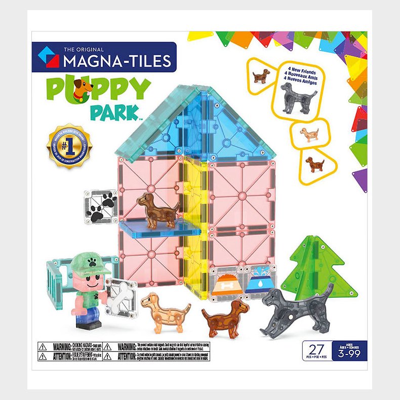Magna-Tiles Magnetst - 27 Dele - Doggy Daycare