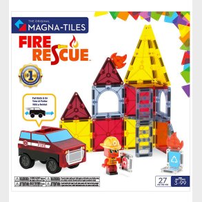 Magna-Tiles Magnetst - 27 Dele - Fire Rescue + MicroMAGS