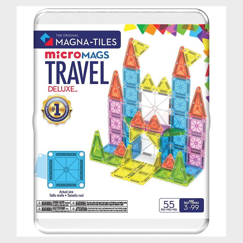 Magna-Tiles Magnetst - 55 Dele - Deluxe Travel Set + MicroMAGS