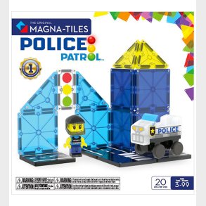 Magna-Tiles Magnetst - 20 Dele - Police Patrol