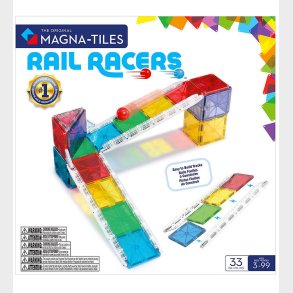Magna-Tiles Magnetst - 33 Dele - Small Rail Racer + MicroMAGS
