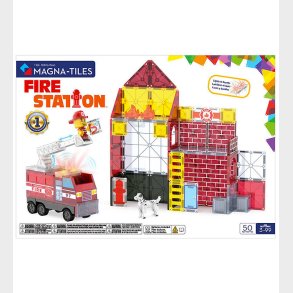 Magna-Tiles Magnetst - 50 Dele - Fire Station + MicroMAGS