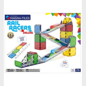 Magna-Tiles Magnetst - 90 Dele - Rail Racer + MicroMAGS