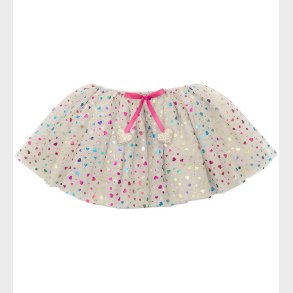 Mimi & Lula Tylskrt - Beige Rainbow Hearts