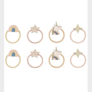 Mimi & Lula Hrelastikker - 8-pak - Mini Unicorn Celeste