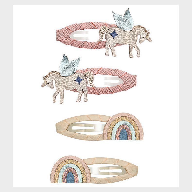 Mimi & Lula H�rsp�nder - 4-pak - 5 cm - Winged Unicorn Celeste