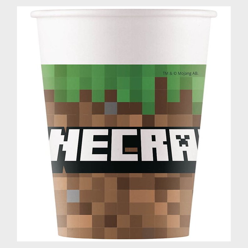 Decorata Party Papkrus - 8-pak - 200 ml - Minecraft