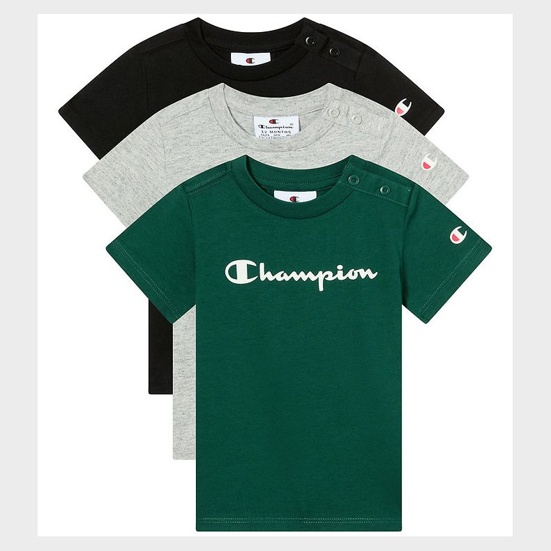 Champion T-shirt - 3-pak - New Oxford Grey Melange