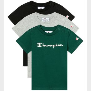 Champion T-shirt - 3-pak - New Oxford Grey Melange