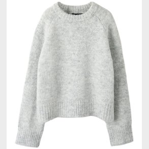 LMTD Bluse - Strik - Short - NlfBullo - Light Grey Melange