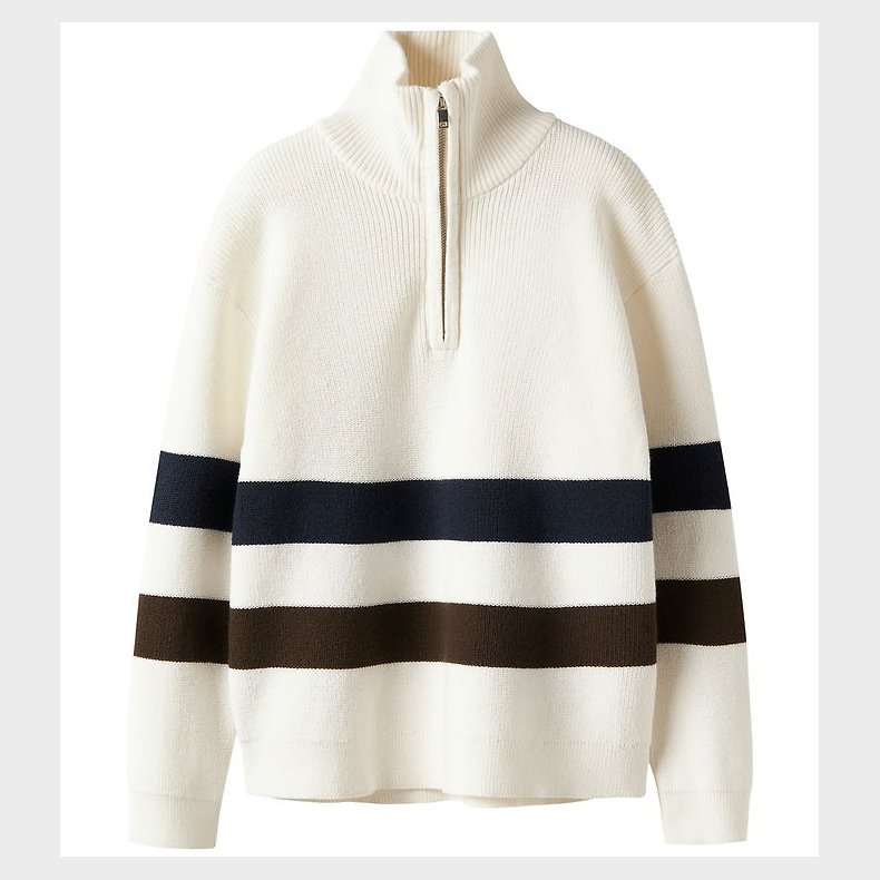 Name It Bluse - Strik - NkmRalph - Cloud Dancer