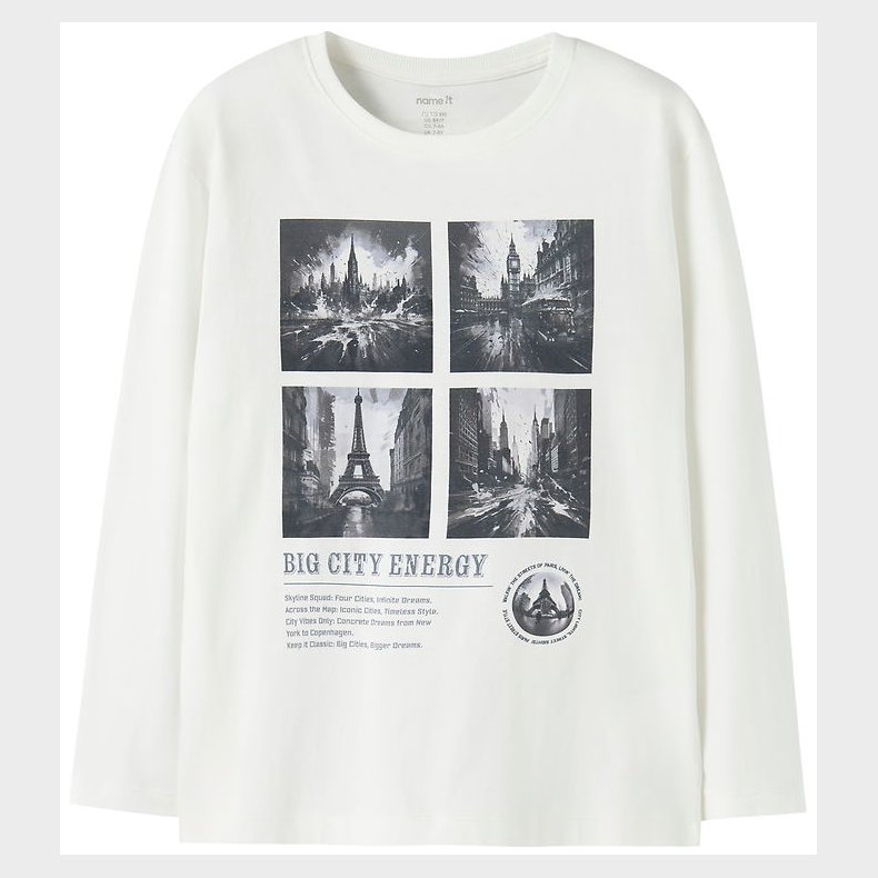 Name It Bluse - NkmVoto - Cloud Dancer/Paris Photo