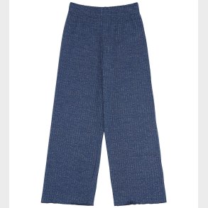 The New Bukser - Rib - TnRina - Glitter - Wide - Navy Blazer