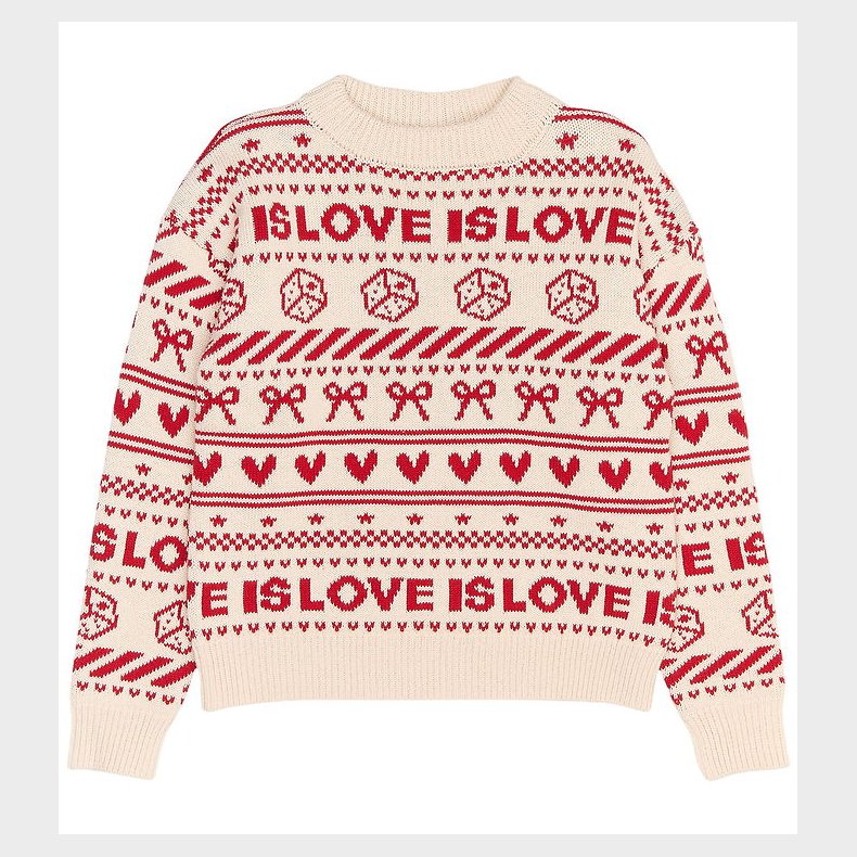 The New Bluse - Strik - TnRaline Jacquard - Gardenia AOP