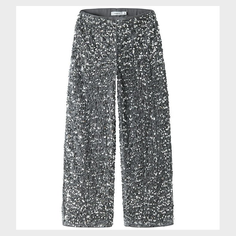 Name It Bukser - NkfRunica - Lave Smoke m. Palietter