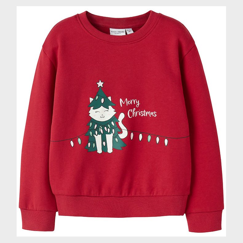 Name It Sweatshirt - NmfVismas - Jester Red/Xmas Cat