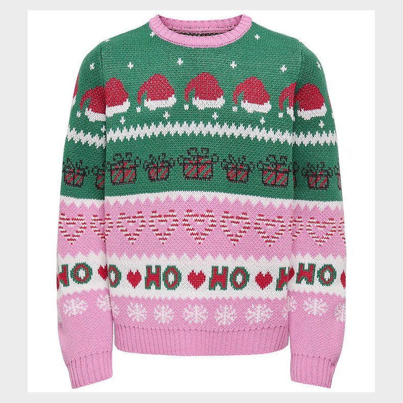 Kids Only Bluse - Strik - Jul - Fuchsia Pink/W. Green Jacket/CD/