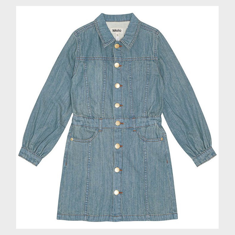 Molo Kjole - Chaya - Washed Denim Blue