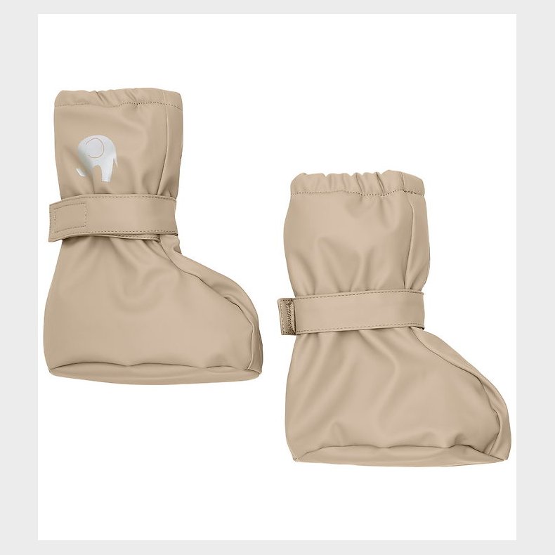 CeLaVi Overtrkssko m. Fleece/ Velcro Bnd - PU - White Pepper