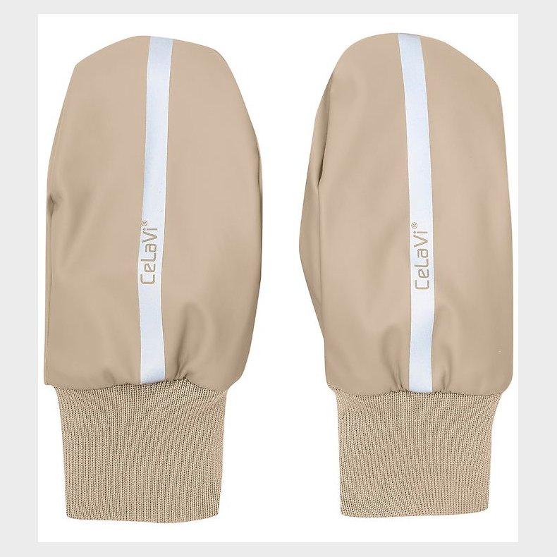 CeLaVi Luffer m. Flecce/ Rib i Toppen - PU - White Pepper