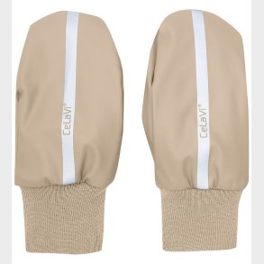 CeLaVi Luffer m. Flecce/ Rib i Toppen - PU - White Pepper