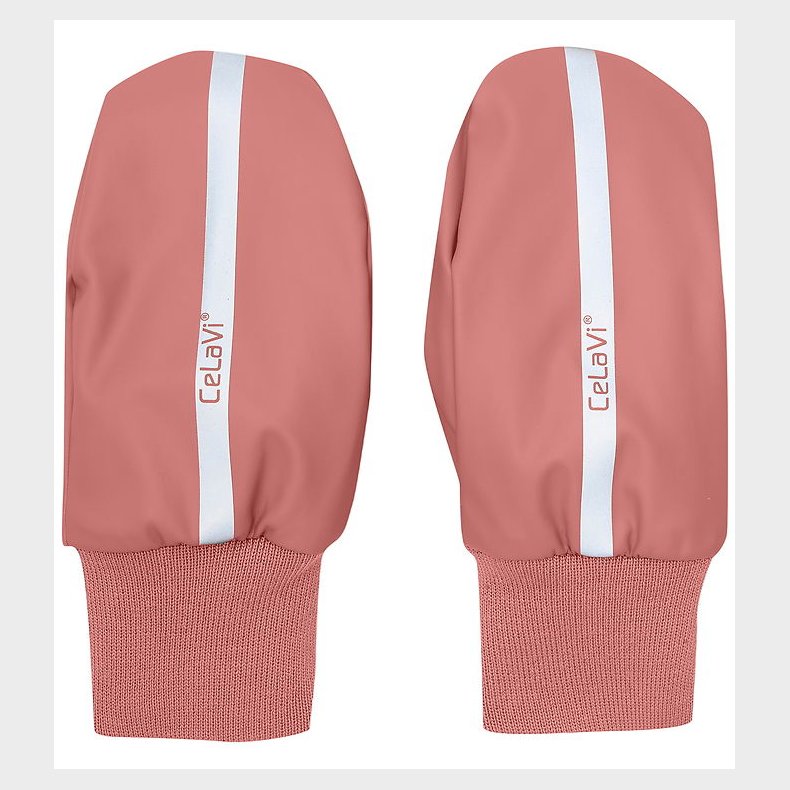 CeLaVi Luffer m. Flecce/ Rib i Toppen - PU - Brick Dust