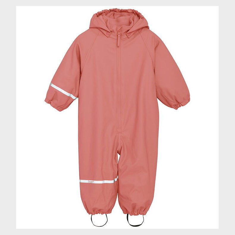 CeLaVi Regndragt m. Fleece - PU - Brick Dust