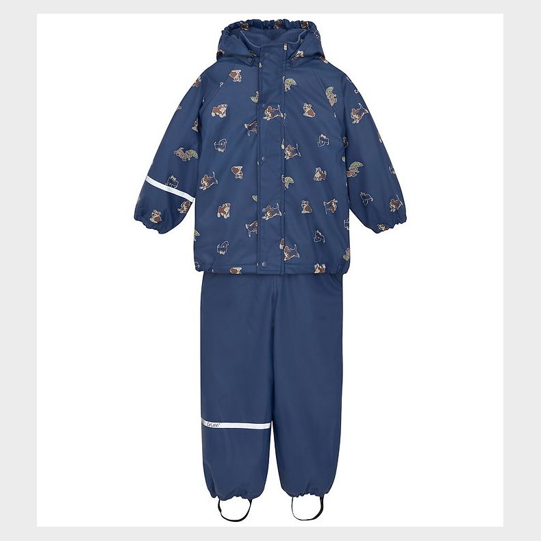 CeLaVi Regntj m. Fleece - AOP - Oceania