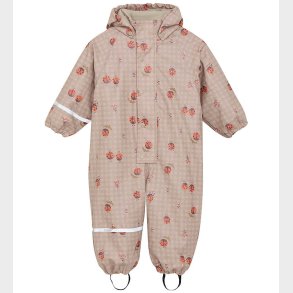 CeLaVi Regndragt m. Fleece - PU - Nasturtium m. Print