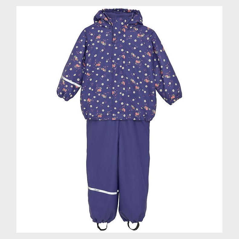 CeLaVi Regnt�j m. Seler/Fleece - AOP - Skipper Blue