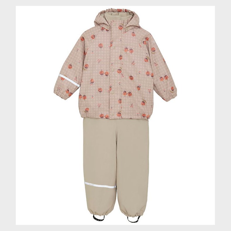 CeLaVi Regnt�j m. Seler/Fleece - Recycle PU - Nasturtium m. Prin