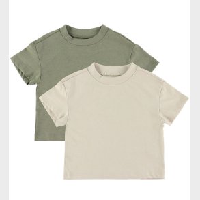 Minymo T-shirts - Loose Fit - 2-pak - Vetiver