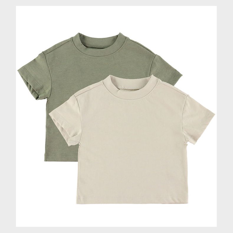 Minymo T-shirts - Loose Fit - 2-pak - Vetiver