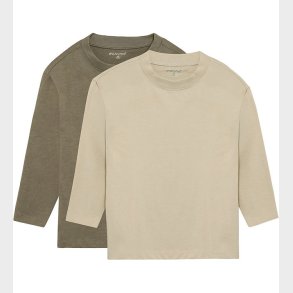 Minymo T-shirts - 2-pak - Loose Fit - Vetiver