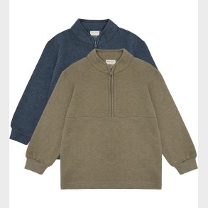 Minymo Sweatshirt m. Lynl�s - 2-pak - Vetiver