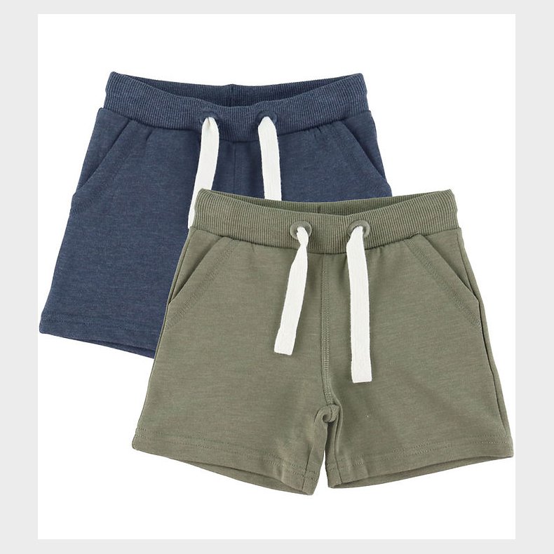 Minymo Sweatshorts - 2-pak - Vetiver
