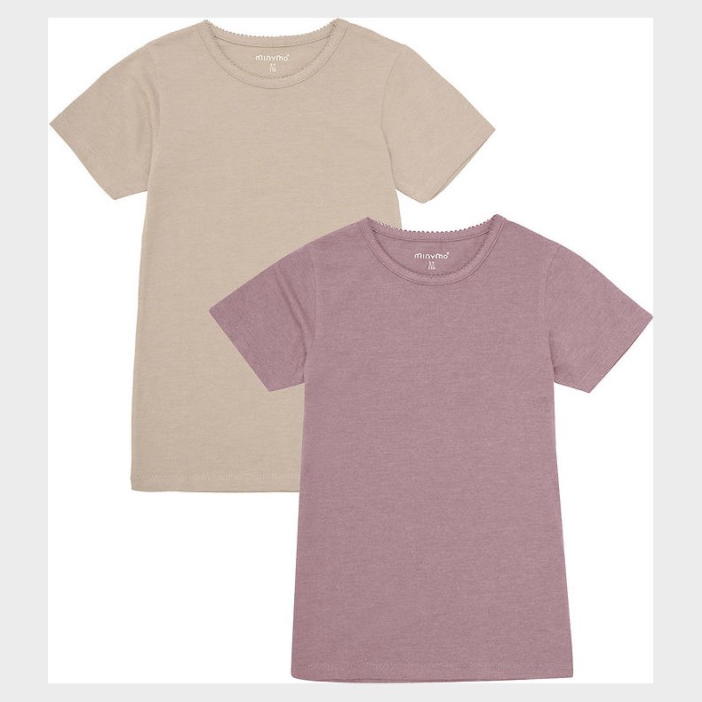 Minymo T-shirts - 2-pak - Elderberry