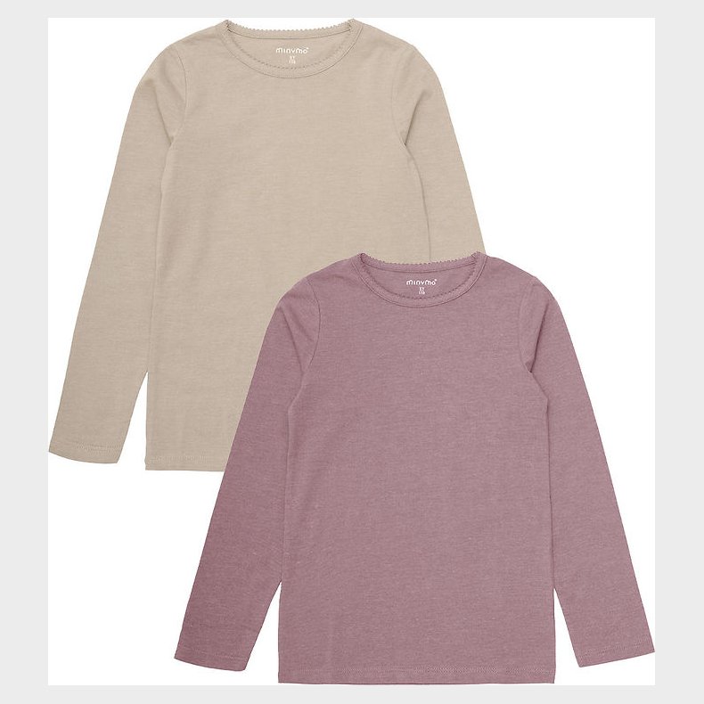 Minymo Bluser - 2-pak - Elderberry/Rainy Day